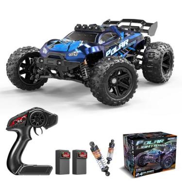 Imagem de RC Car Womaqu 1:14 Scale 4WD de alta velocidade com 6 luzes LED de 40 