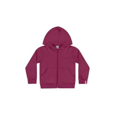 Imagem de Jaqueta Básica em Molecotton para Menina Quimby, Rosa escuro, 14