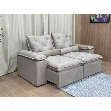 Imagem de Sofá 2 Lugares Retrátil e Reclinável 1,60 Metros Alpoim Estofados Bege