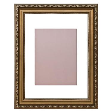 Imagem de ArtXO Porta-retrato 45,7 x 61 cm com tapete: exiba imagens 40,6 x 50,8 cm com tapete ou 61 x 45,7 cm sem tapete, moldura dourada para pendurar na parede para foto de família, pintura