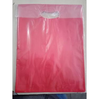 Imagem de Kit 50 Un Sacolas Plásticas Boca Palhaço Alça Vazada - INOVEM, VERMELH