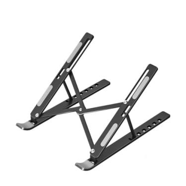 Imagem de CASAMAX Suporte de laptop ajustável para mesa – elevação dobrável de alumínio para laptops, tablets e telefones de 10 a 17,3 polegadas – Suporte de resfriamento ergonômico portátil para trabalho