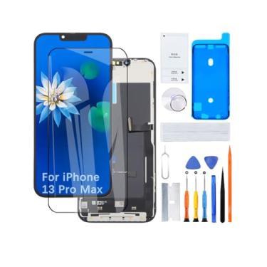 Imagem de Tela para iPhone 13 Pro Max A2643 A2484 A2641 A2644 Substituição de tela LCD 3D Touch Screen Full HD Digitalizador ID Montagem da moldura, adesivo à prova d'água, kits de reparo Novo