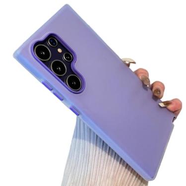 Imagem de Capa protetora para-choque à prova de choque, macia, fosca e gelatinosa, cor Candy Color (para Samsung S25Plus/roxa)