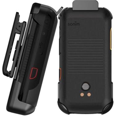 Imagem de Coldre para Sonim XP3plus 5G Flip Phone (XP3 Plus X320, 2025), Nakedcellphone [Rotating/Ratchet] Capa com clipe de cinto com trava segura - Preto