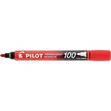 Imagem de Pincel Marcador Permanente Sca 100 Ponta Redonda Vermelho - PILOT