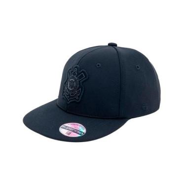 Imagem de Boné Corinthians SuperCap Escudo Bordado Aba Reta - Masculino, Único, 