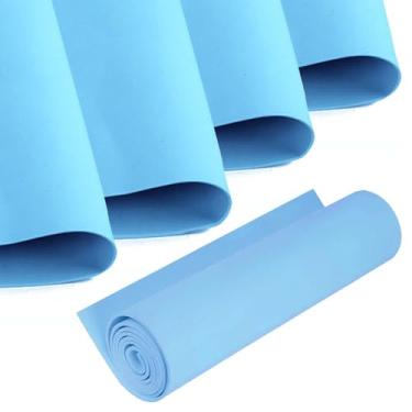 Imagem de SKYPRO 5 peças de rolo de espuma para artesanato, 40 x 40 cm, azul celeste, espuma vinílica acetinada, para artesanato, sala de aula, recortes, decoração de casamento, projetos DIY (2 mm de espessura)