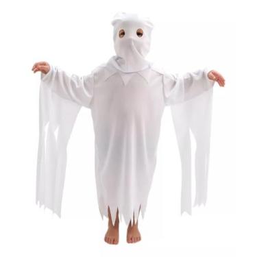 Imagem de Fantasia de Fantasma Halloween Infantil Túnica Fantasma Dia das Bruxas