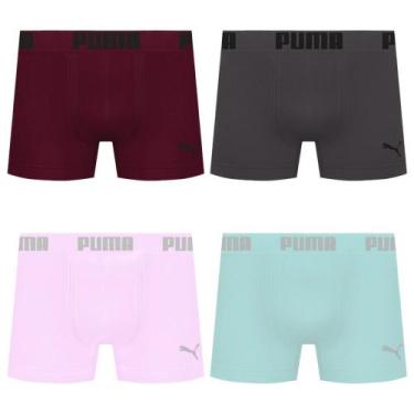 Imagem de Kit 4 Cuecas Puma Boxer Sem Costura Masculina, G