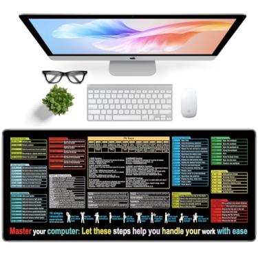 Imagem de Mouse pad de folha de dicas do Excel, atalhos do mouse pad Excel