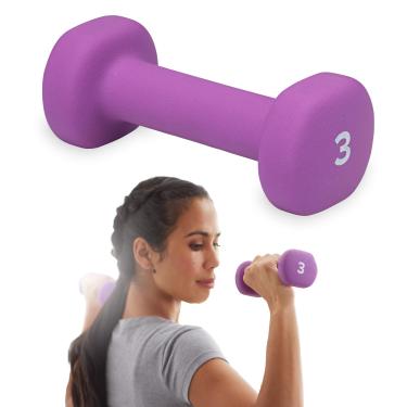 Imagem de Halter Gaiam, revestido de neoprene, 1,3 kg, roxo