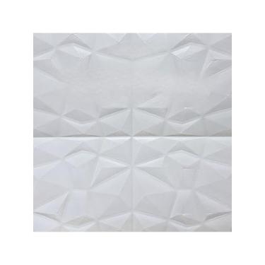 Imagem de Placa Adesiva para Parede Cozinha,Kit 10 Placas 3d Tijolo Branco Adesivo Autocolante DecoraçãO Quarto Sala Banheiro(GEOMÉTRICA 70X70)