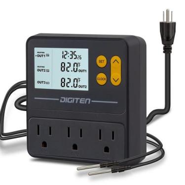 Imagem de Temporizador de termostato com controlador de temperatura para répteis