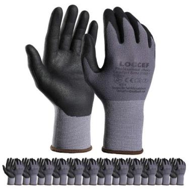 Imagem de Luvas de trabalho de segurança LOCCEF MicroFoam revestidas com nitrilo
