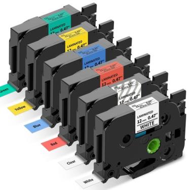 Imagem de Tape Maker Labelife, pacote com 6 unidades, TZe TZ, 12 mm, 0,47, lamin