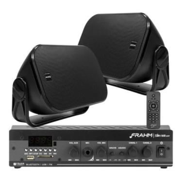 Imagem de Kit Som Ambiente Slim 1600 Bluetooth Usb Sd Controle Remoto + 2 Caixas