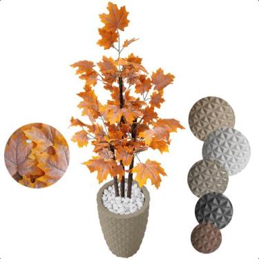 Imagem de Canadá Outono Planta Artificial com Vaso Decorativo - Flor de Mentirin