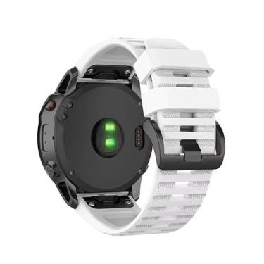 Imagem de Pulseira De Silicone Marca 123smart 26mm Para Fenix 7x Tactix Delta Tactix Bravo Gps Fenix 6x Fenix 5x Fenix 3 D2 Bravo D2 Charlie Quaitx 3 Descent Mk1 Mk2 Mk2i Enduro Coros Vertix 2 (Branco, 26mm)