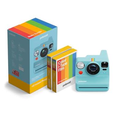 Imagem de Polaroid Now+ Câmera instantânea tipo I de 3ª geração + pacote de filme – Câmera azul ártico controlada por aplicativo Bluetooth + 16 fotos coloridas (6562)