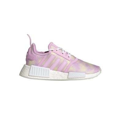 Imagem de adidas Tênis infantil NMD_R1 V2, Lavanda/amarelo claro/branco-roxo, 19
