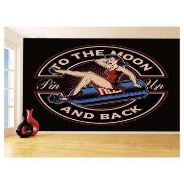 Imagem de Papel De Parede 3D Carro Antigo Hot Rod Pin Up 3,5M Cxr97