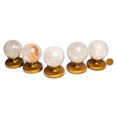 Imagem de 05 Esfera Cristal Pedra Natural 50 a 55mm 180 a 230g Tipo C - Cristais