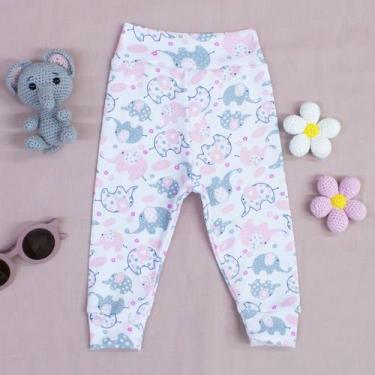 Imagem de Calça de Bebê Ribana Confortável e Especial em Malha Suave Elefante - 