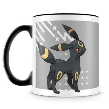 Imagem de Caneca de Porcelana Pokémon Umbreon com Alça Preta - Amo Canecas