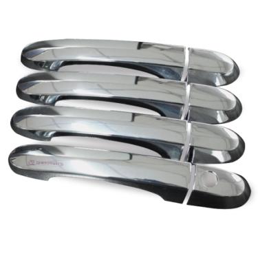 Imagem de Aplique Cromado Maçaneta Fiat Argo Cronos 2018 à 2022 Pulse 2021/2022 4 Portas