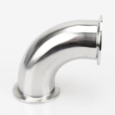 Imagem de Grampo De 3 Garras De Grau Sanitário 3/4'' 1'' 2'' 3'' 4'' OD 19mm-102mm Cotovelos De 90 Graus Aço Inoxidável 304 Cervejaria Caseira(51mm x ferrule 64)