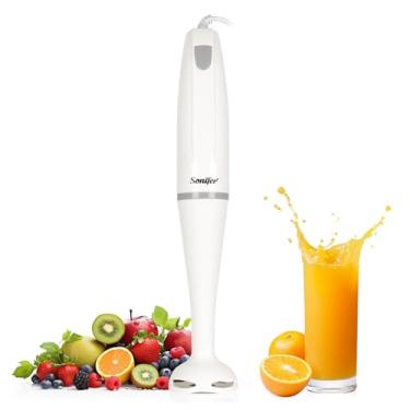 Imagem de Mixer De Mão, Mini Processador De Alimentos 220V 200W, Lâminas De Aço Inox, 2 Velocidades, Desmontável e Fácil Limpeza, Whey e Outras Bebidas, Sumo De Fruta, Alimentos Complementares