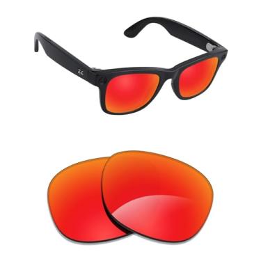 Imagem de Alphax Lentes de reposição Fire Red espelhadas Elite polarizadas para óculos de sol Ray Ban RB4362