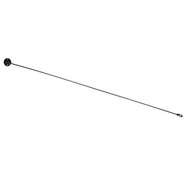 Imagem de Naiture 91 cm Suporte de teto giratório de aço inoxidável para cortina de chuveiro com laço de 2,5 cm, acabamento preto