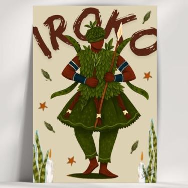 Imagem de Coleção de 62 quadros decorativos Giz - Umbanda e Candomblé - Decoração Orixá - Afro Brasileira - Escolha o seu Orixá! (Clássico, Iroko, 28x20cm)