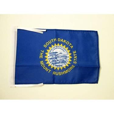 Imagem de Cordas da bandeira da Dakota do Sul 45.7 cm x 12'' - Estado americano de Dakota du Sud bandeiras PEQUENAS 30 x 45 cm - Faixa 45.7x30.5 cm - AZ FLAG