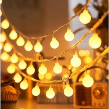 Imagem de Pisca Pisca Natal，Luzes Led em Cordão, 10 Metros de Comprimento, 66 Lâmpadas, Iluminação Amarela/Rgb, Decoração para Festas de Natal，Exquisitamente Trabalhado e Durável(10 Metros - Luz Quente,3)