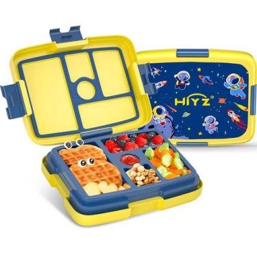 Imagem de Lancheira Bento HiYZ para crianças com 5 compartimentos de 600 ml