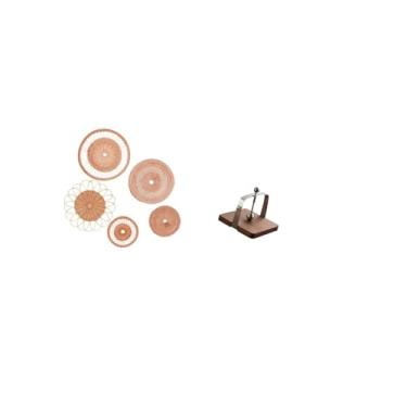 Imagem de Fenteer Organizador de Parede em Rattan Trançado E Porta-guardanapos de Madeira para Sala de Chá, Corredor, Quarto, Café, Cozinha, Escritório, Mesa D