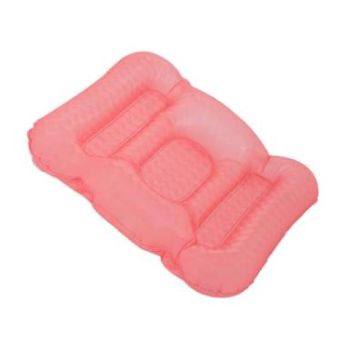 Imagem de GAROZATION 1 almofada inflável para assento de banheira com copos, design ergonômico para conforto, enchimento de água para uso quente e frio, banhos relaxantes