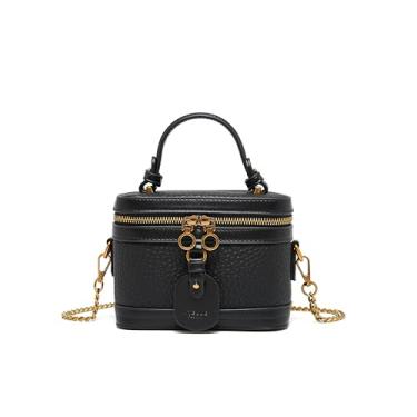 Imagem de Pequena bolsa tiracolo feminina, mini bolsa de ombro de designer de moda, carteira móvel feminina, Preto, Small, Bolsa quadrada pequena transversal