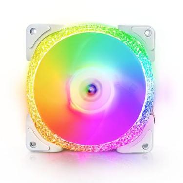 Imagem de Fan 120mm round5 crystal forward argb branco r5-crystal-fw-w-2201