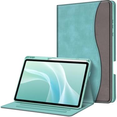 Imagem de Fintie Capa para Samsung Galaxy Tab S11 5G modelo 2025 de 11 polegadas (SM-X730/X736B) com suporte para caneta S, capa traseira de TPU macio com visualização em vários ângulos com bolso, despertar