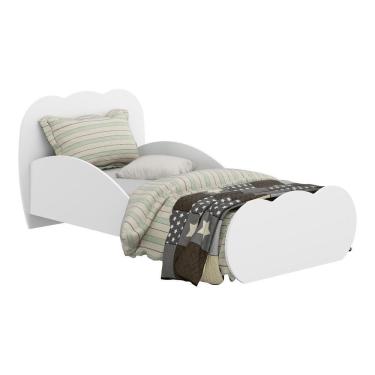 Imagem de Cama Infantil Com Colchão Incluso 70 X 150 Cm 100% Mdf Algodão Doce Multimóveis Fg2956 Branca