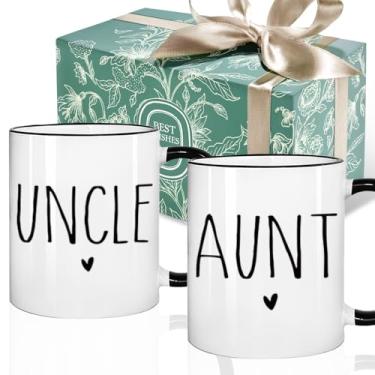 Imagem de Conjunto de canecas Aunt & Uncle 2026, presentes promovidos para tio e tia, presentes de anúncio de gravidez, presente de anúncio de revelação de gravidez, presente publicitário de revelação de bebê