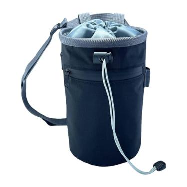 Imagem de KiBcsLic Bolsa para magnésio de escalada, bolsa porta-magnésio para homens e mulheres, equipamento de escalada com cinto ajustável, de armazenamento para, Preto