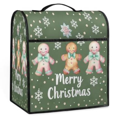 Imagem de Capa para batedeira de pão de gengibre de Natal adorável para batedeira 6-8 litros de auxílio de cozinha resistente à poeira capas protetoras de armazenamento capas de eletrodomésticos para máquina