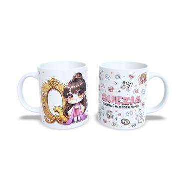 Imagem de Caneca de Cerâmica Branca 325ml com Alfabeto Tema Dorama Amanda (q)
