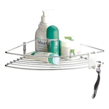Imagem de Suporte Porta Shampoo Sabonete Prateleira De Canto Banheiro - Future, 
