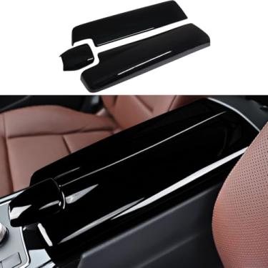 Imagem de AOKIO Acabamento da tampa do painel da caixa de armazenamento do console central para Mercedes Benz E Class W212 acessórios 2010-2015 e CLS W218 2012-2017 (preto brilhante)